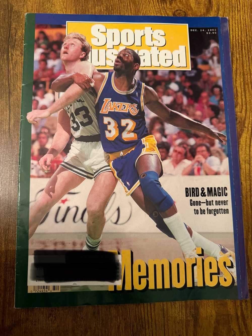 Sports Illustrated 1992 Larry Bird Magic Johnson Memories NBA Basketball